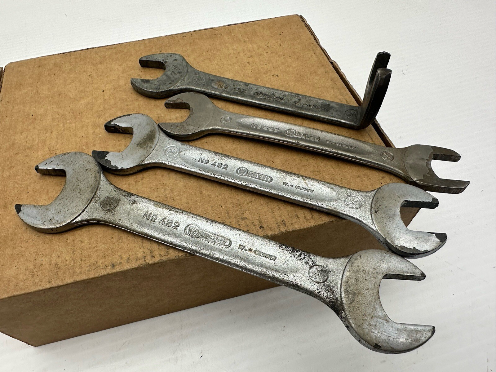Vintage Walter Germany 432 Toolkit Open End wrench Set Lot 4 SAE 19/32-7/8