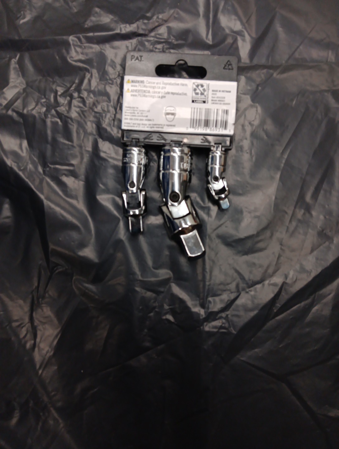 Kobalt #243328 3pc. Universal Joint Adapter Set – 1/4” 3/8” 1/2” Drives