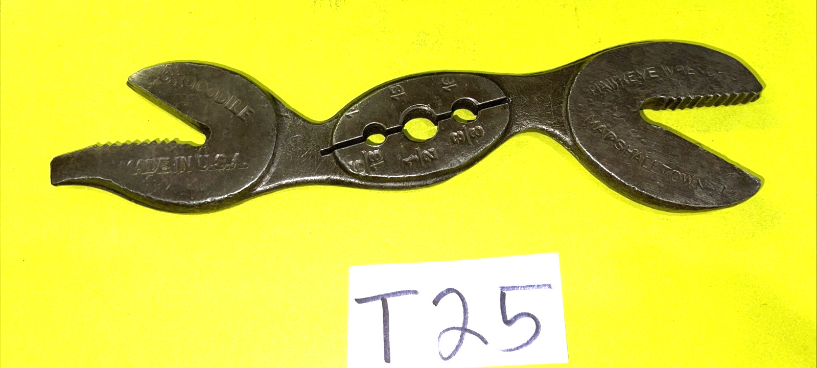 HAWKEYE WRENCH CO. CROCODILE DOUBLE END WRENCH FREE SHIPPING IN THE US