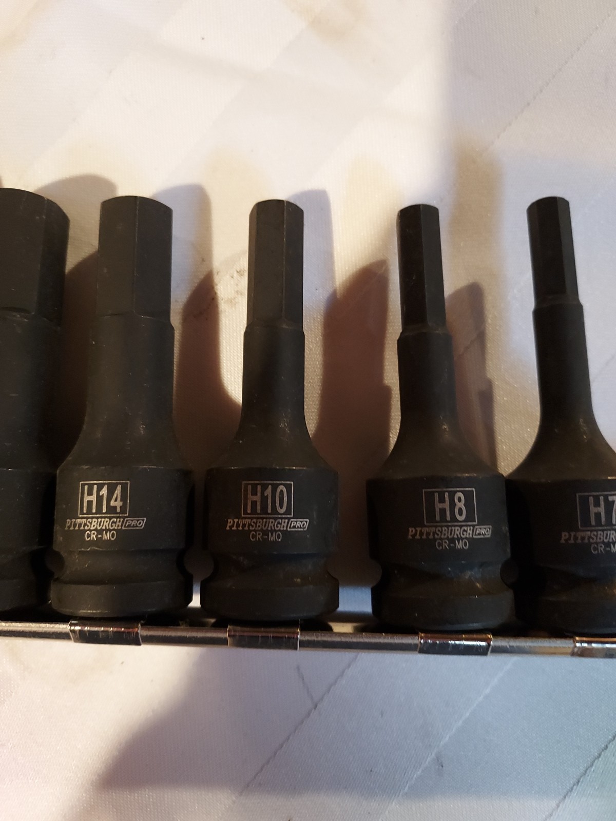 Drive Impact Hex Socket Set By Pittsburgh, New, 12pc.set, 1/2″ Drive