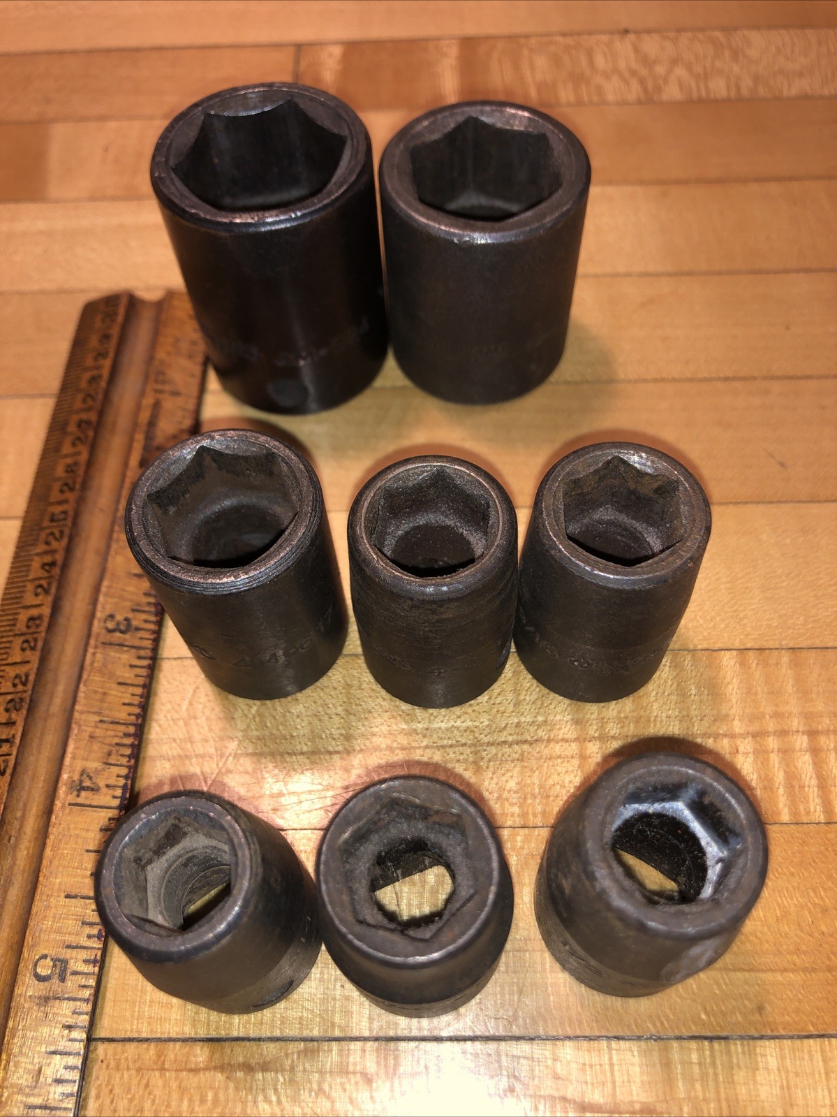VTG 55pc Williams Vulcan 1/2” Impact 3/8” Socket Lot SAE Swivel Adapter 1/2 3/4