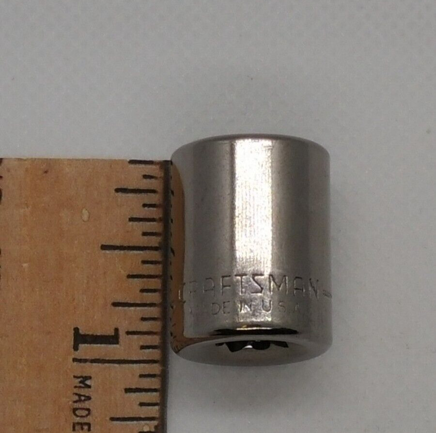 Vintage Craftsman 1/4″ Drive 1/2″ 6 Point Shallow Socket SAE G2 43499 USA NOS