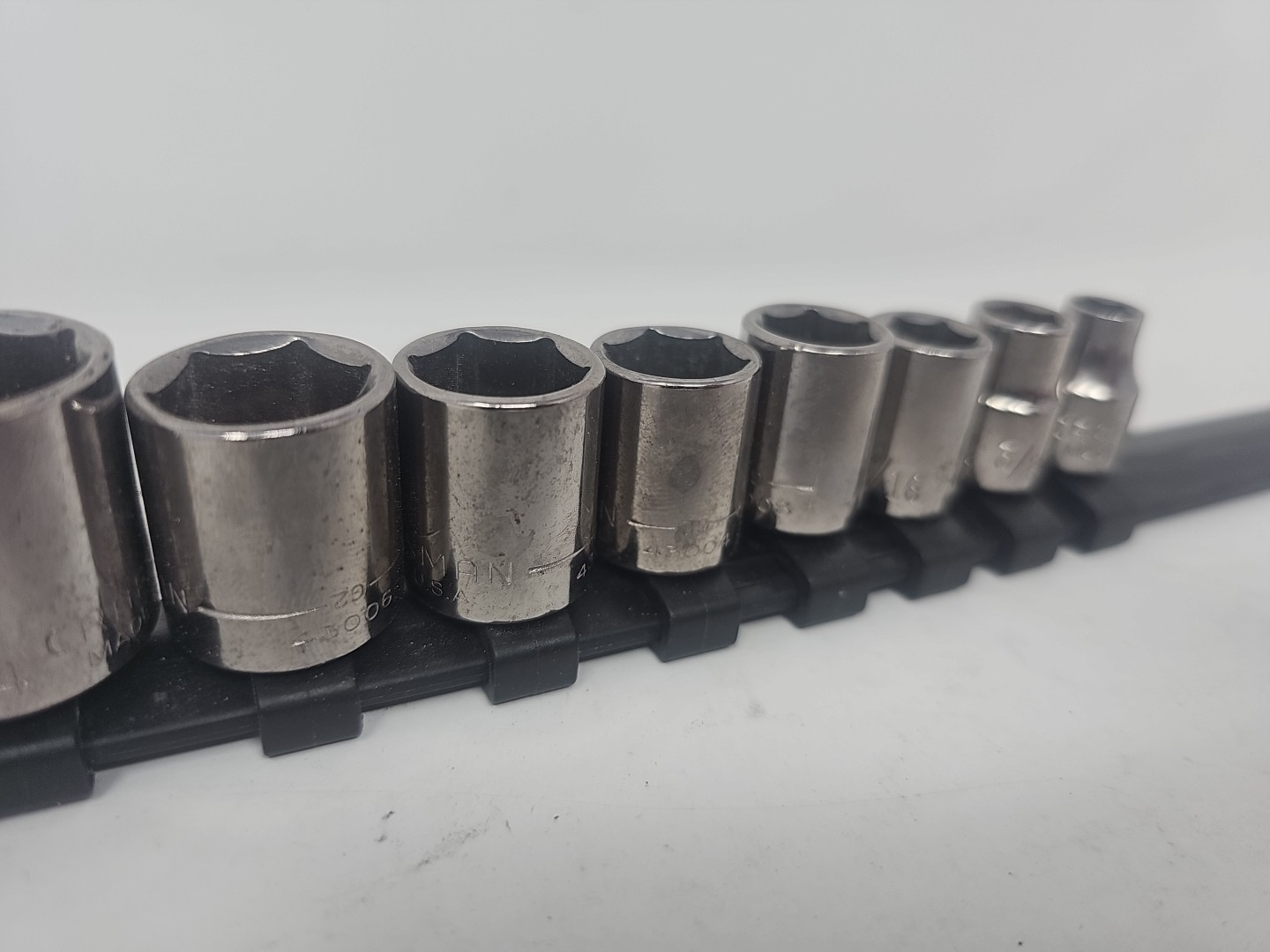 Craftsman 10PC Sae Socket Set 3/8” Drive 6 Point Made in USA G2 5/16” – 7/8″