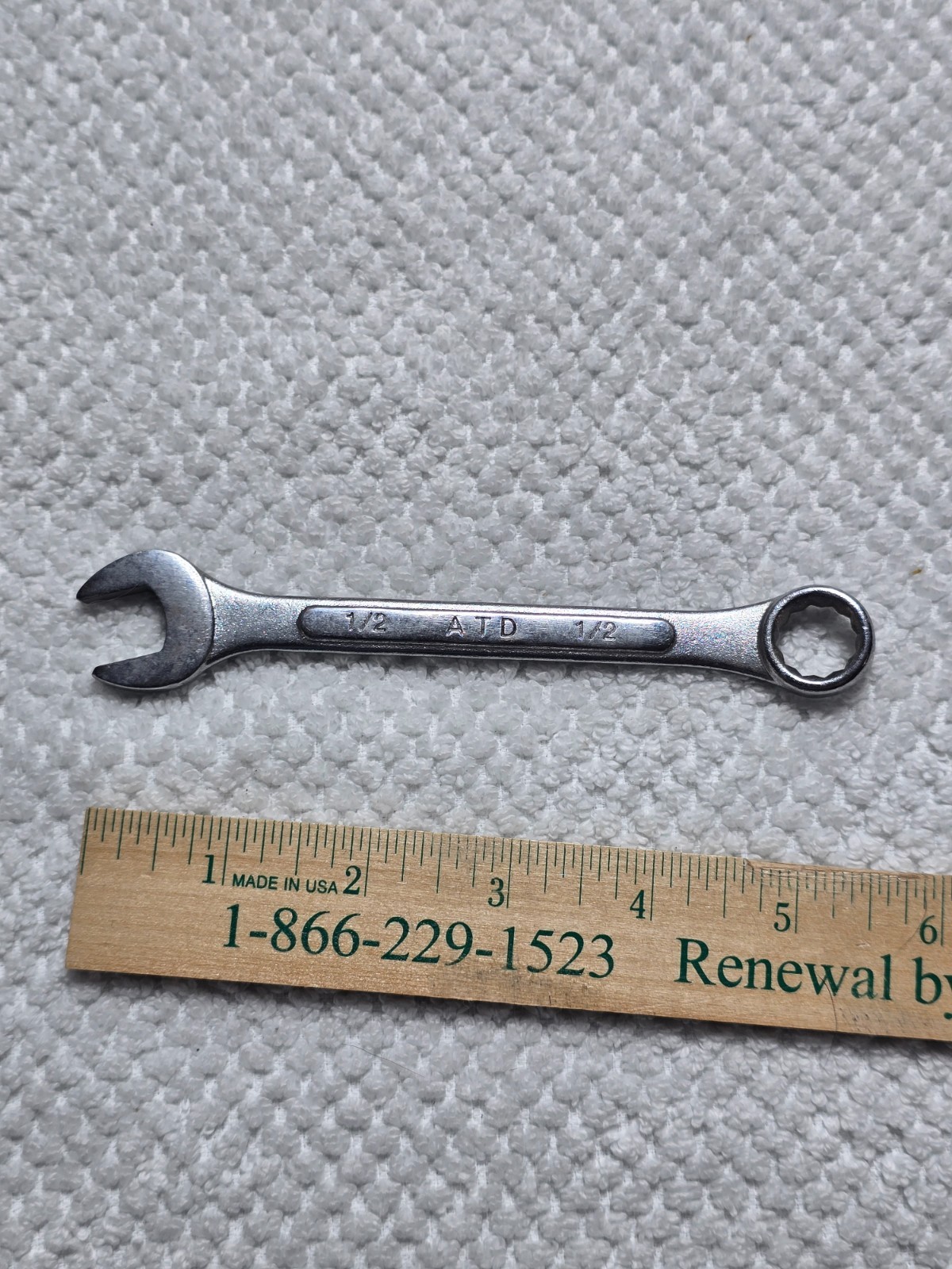 ATD Tools 1/2 Combination Wrench 12 Point Open & Box End – Good Condition