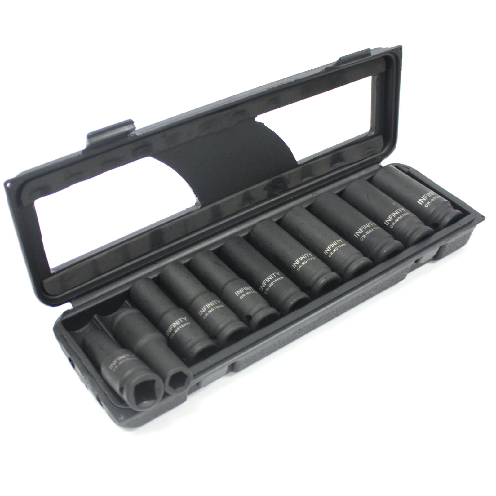 12pcs 1/2″ Dr. Deep Impact Socket Metric MM Set 10mm to 24mm CR-MO 6 Point