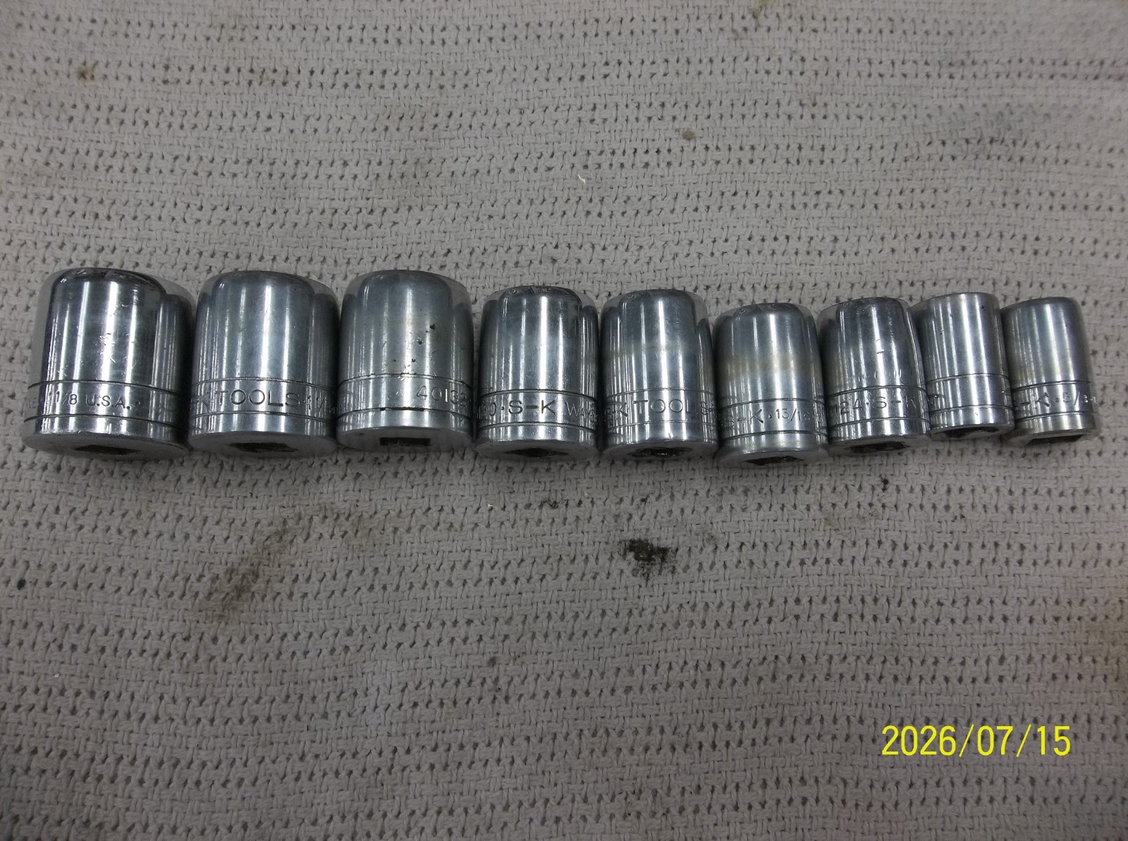 SK Tools 9pc SAE 1/2″ drive 12pt socket set 5/8 – 1 1/8 USA