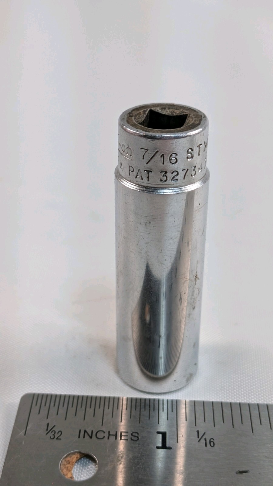 Snap On Tools STM14 7/16″ SAE Flank Drive Deep Socket 1/4″ Drive 6 Point USA