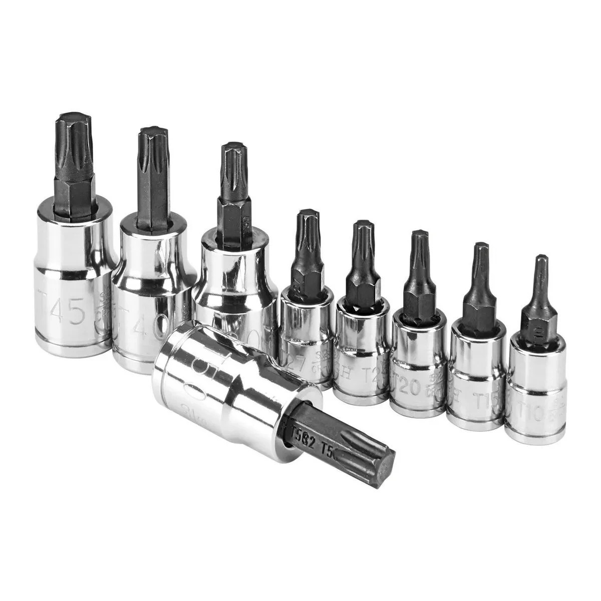 Pittsburgh 1/4″ & 3/8″ Drive Torx / Star Hex Bit Socket Set 9pc