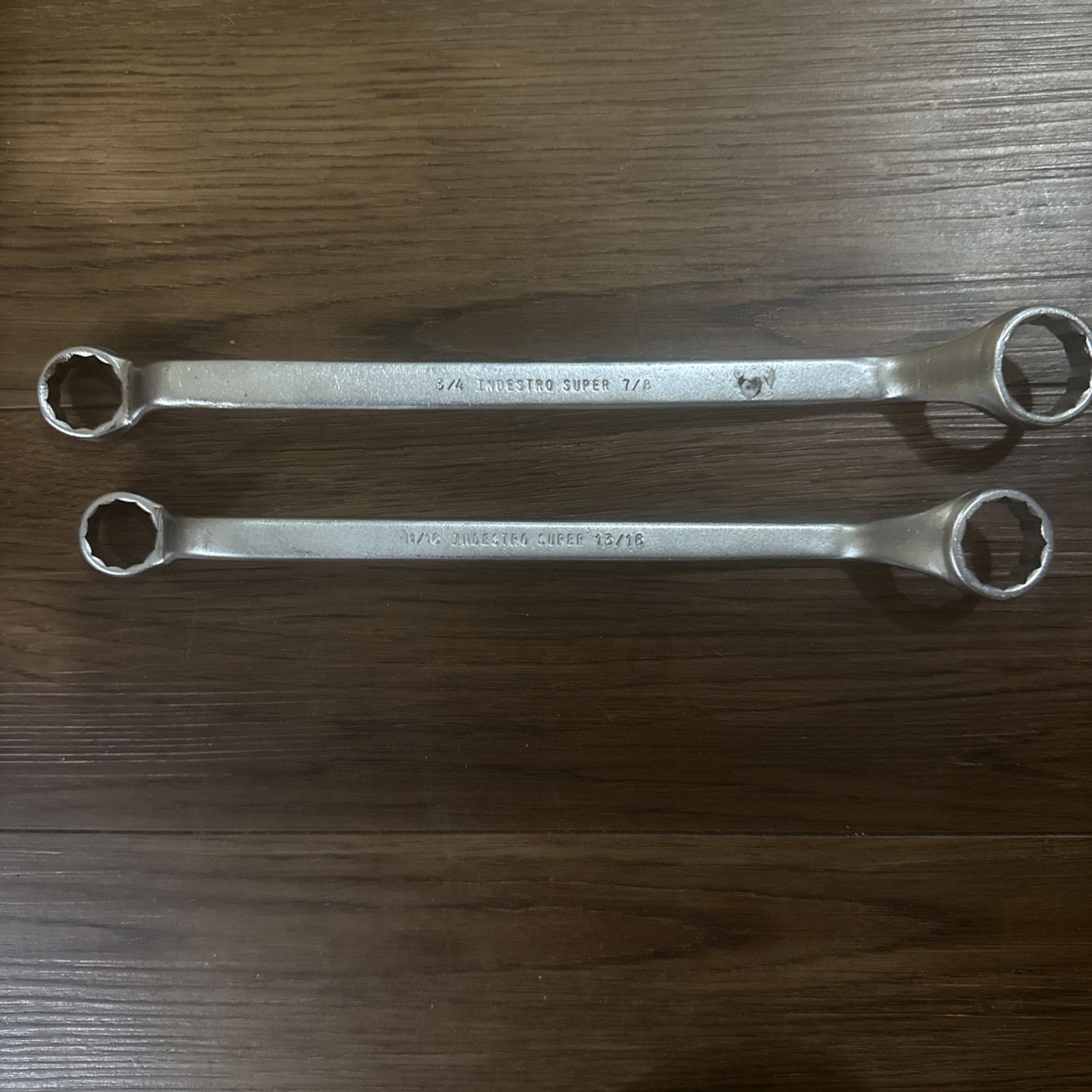 Lot Of 2 Indestro Super Deep Offset Wrench 12pt Double Box End 732C 733 A USA