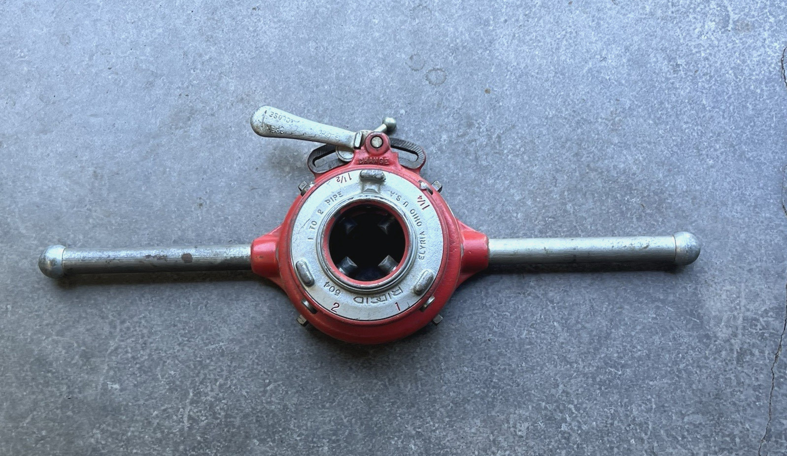 RIDGID 504 Quick Opening 1″ – 2″ NPT Manual Pipe Threading Threader Die Tool USA