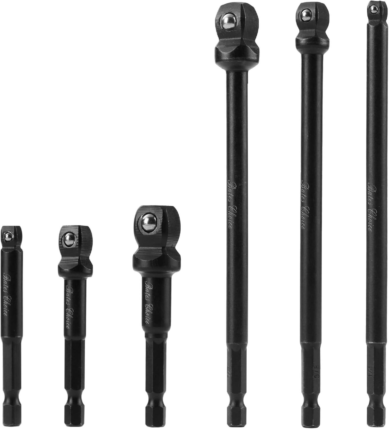 Impact Wobble Adapter Set 1/4″ Drive Hex Shank Wobble Extension Set Impact