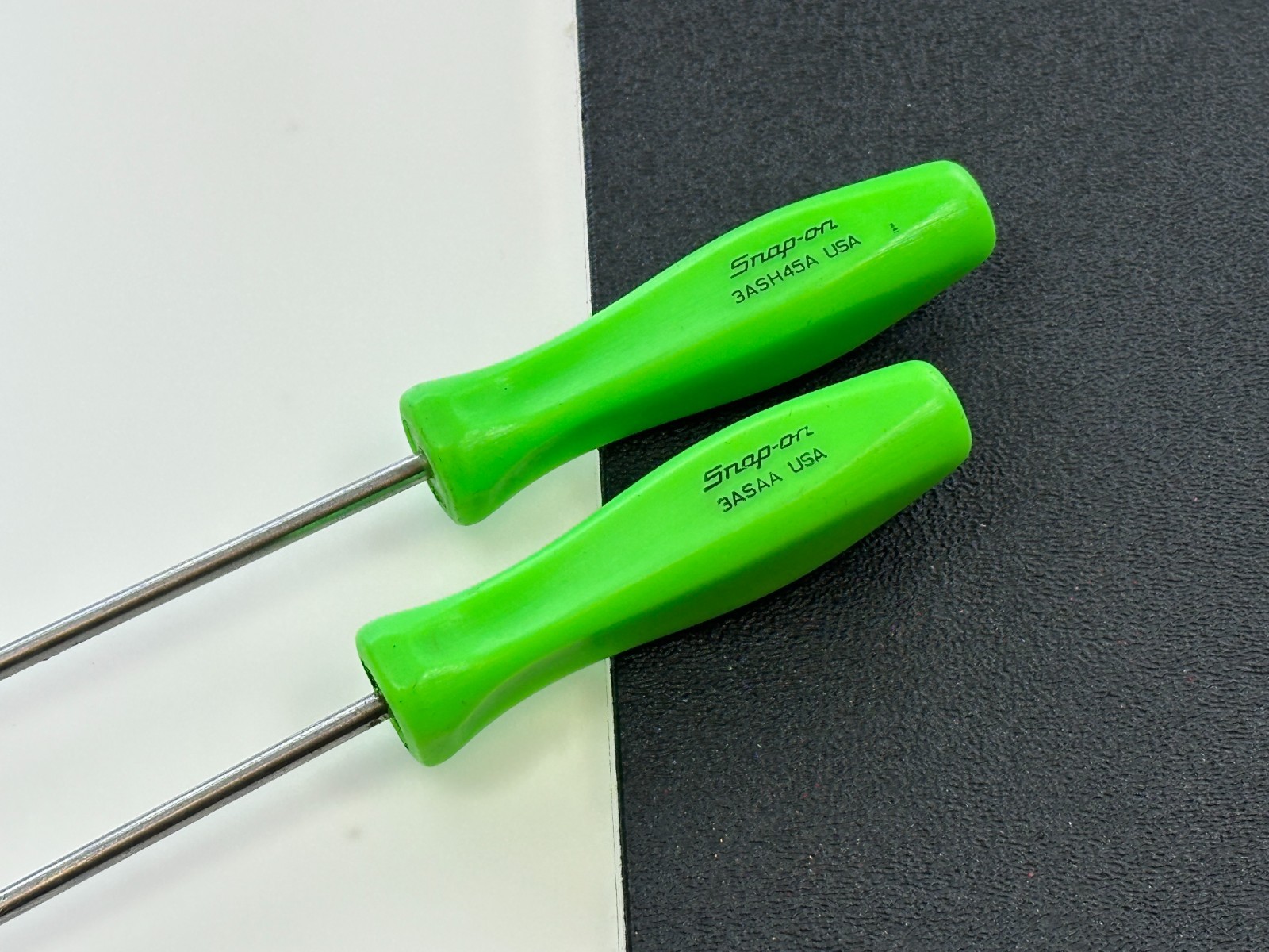 Snap-On Tools USA 2pc GREEN Hard Handle Pick Set Lot, 3ASH45A & 3ASAA