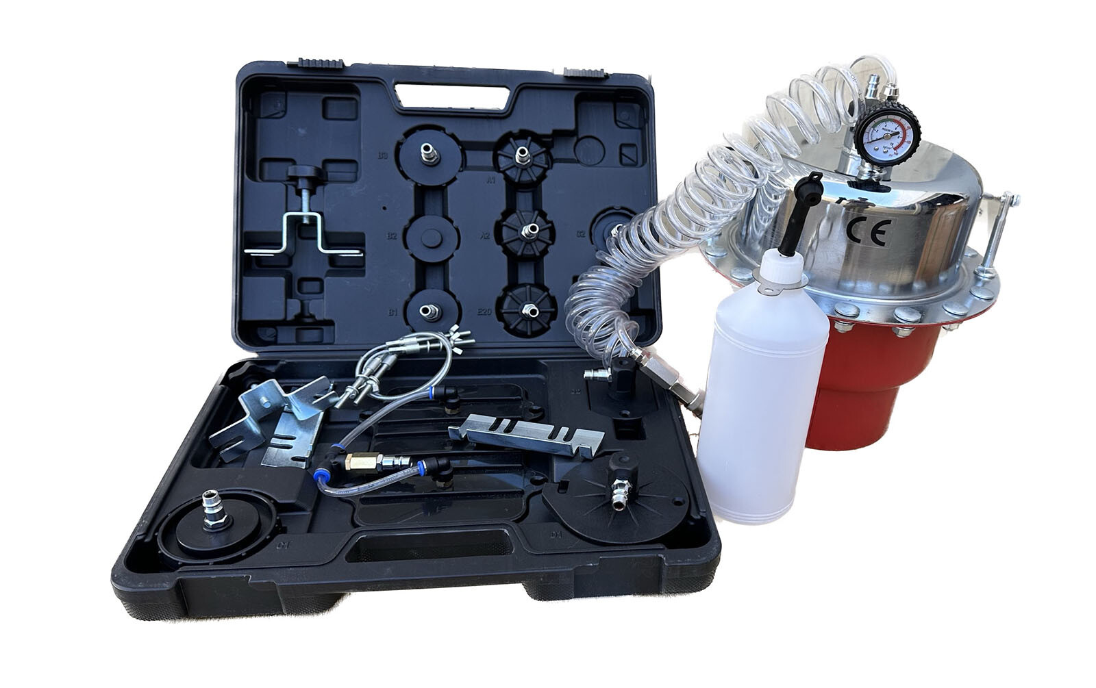 Pneumatic Air Pressure Brake & Clutch Fluid Bleeder Tool Bleeding Valve System
