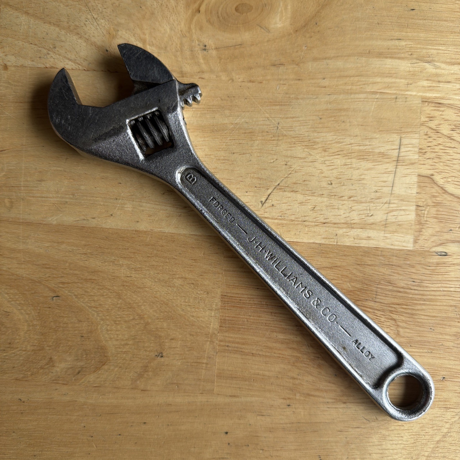 J.H. Williams Co. Tools 8″ Adjustable Wrench Superjustable Vtg Made in USA