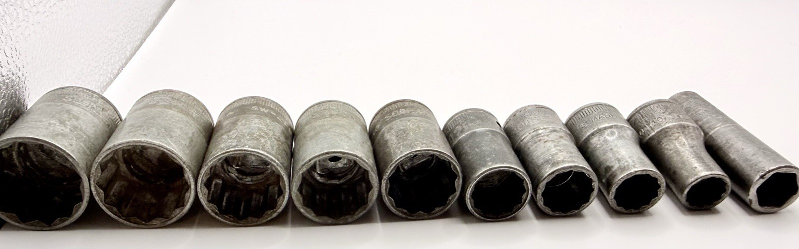 Vintage Snap-On USA Socket Set 1/2” Drive 12 Point – 10 Pcs Total