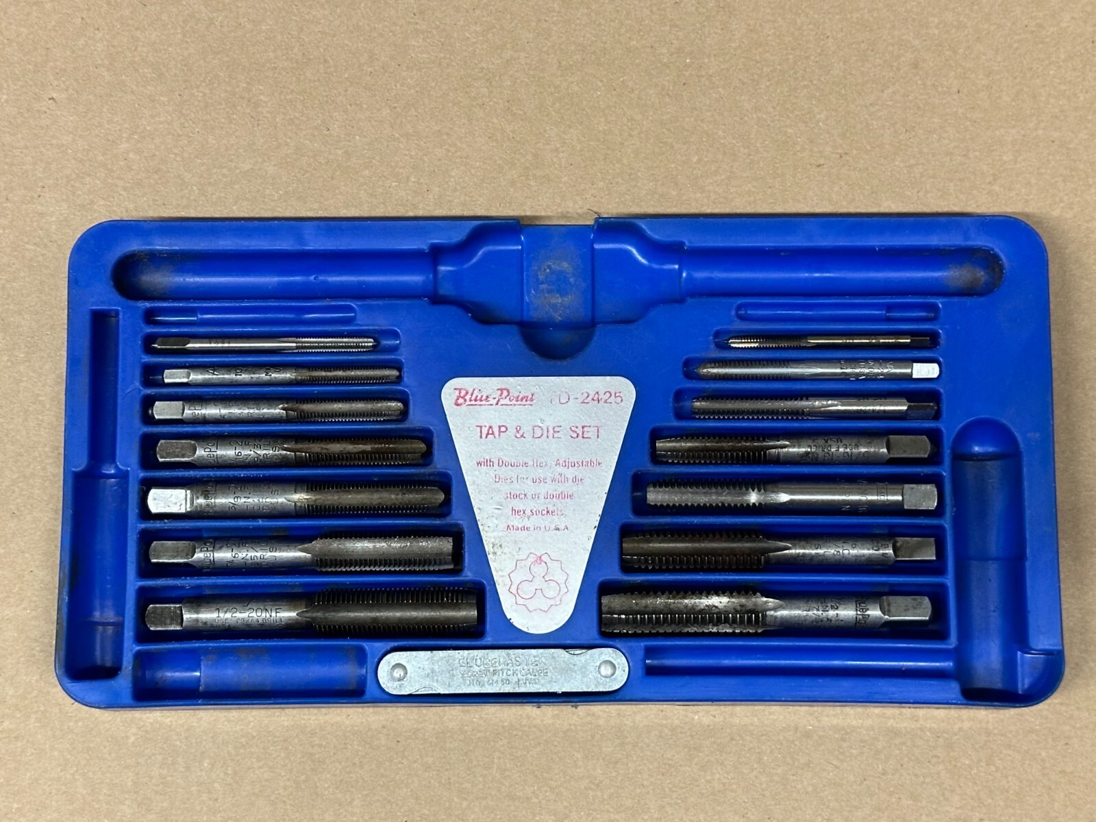 Blue Point by Snap On SAE Tap & Die Set – TD2425 – Not Complete