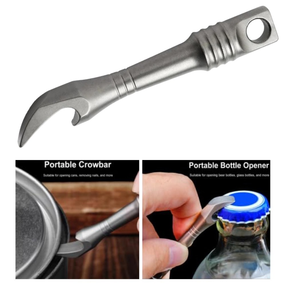 Titanium for crowbar Keychain for multi Functional Compact EDC Bottle Opener Pry