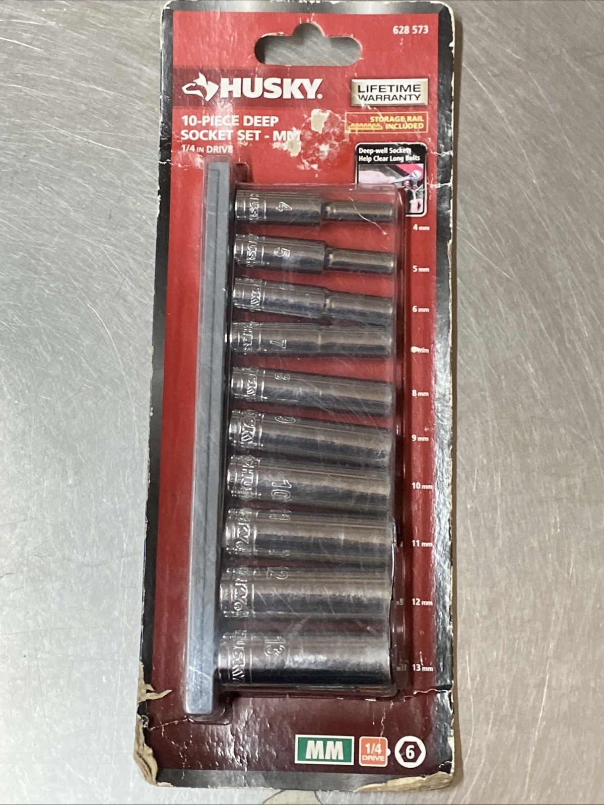Husky1/4 in. Drive Deep Metric Socket Set (10-Piece)