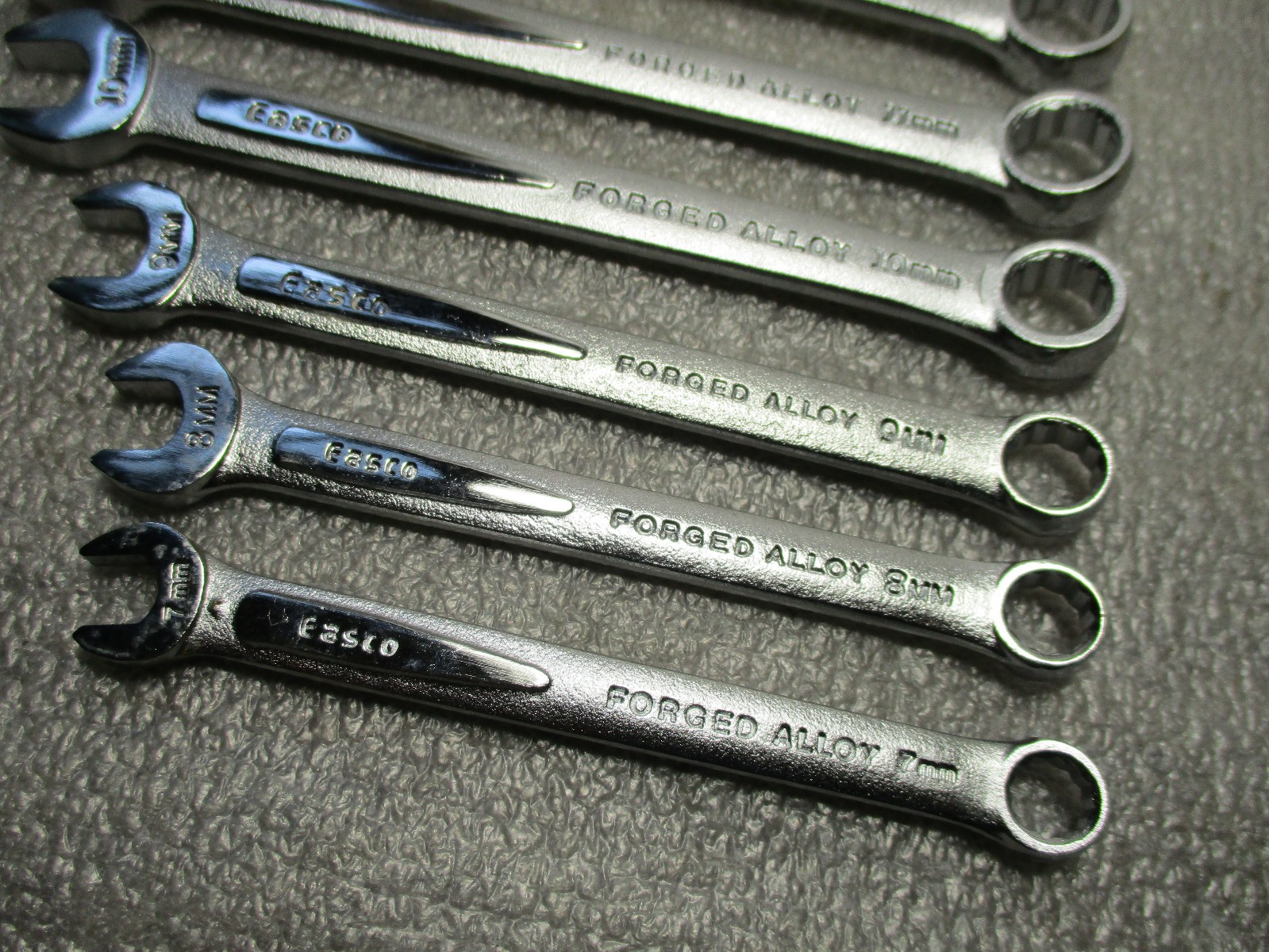 Easco Complete 11 Pc Metric Wrench Set w/Original Yellow Pouch 8-17mm Excellent