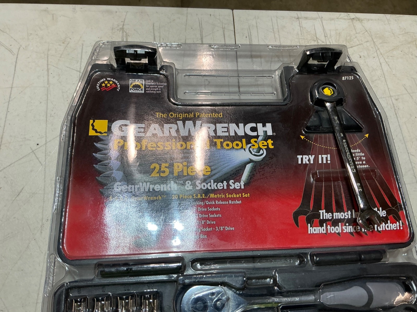 NOS GEARWRENCH Professional SAE METRIC Set 25 pc Gearwrench Set 87125 New