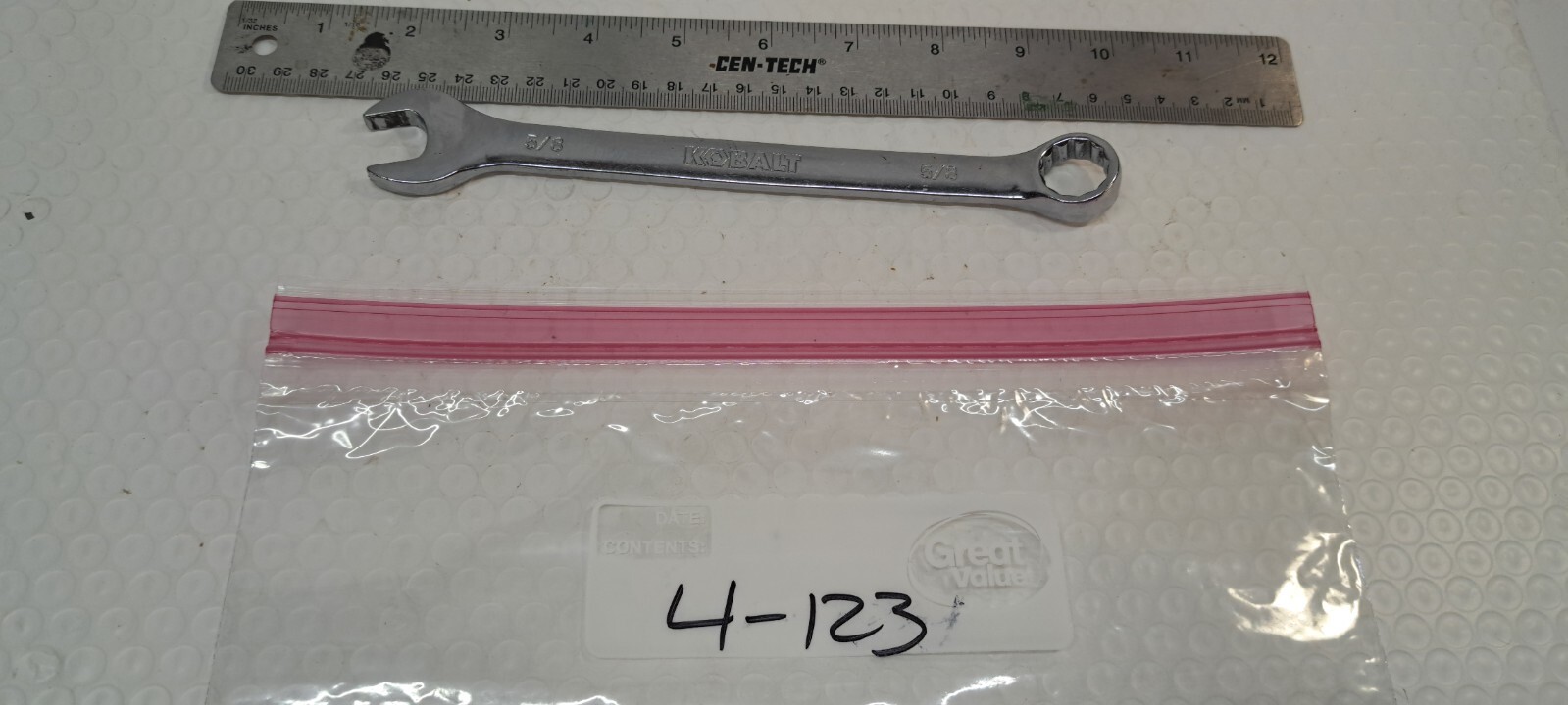 Kobalt 5/8″ Standard SAE 12 Point Polished Chrome Combo Open Box Wrench 337617