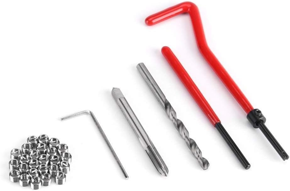 30pc Stainless Steel M6 Thread Inserts Repair Kit – Ideal for Auto Mechanics