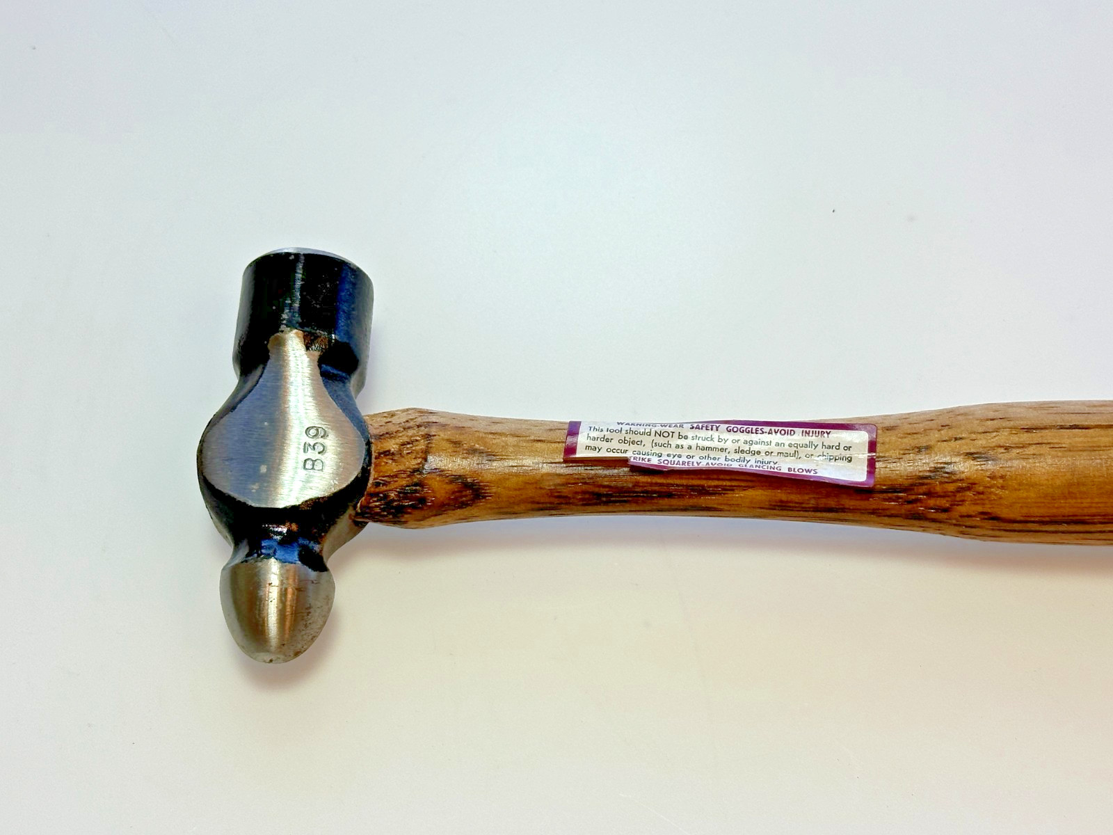 True Temper USA No. 1308 Ball Peen Hammer w/ Wood Handle – 12″ Long – NOS, NEW