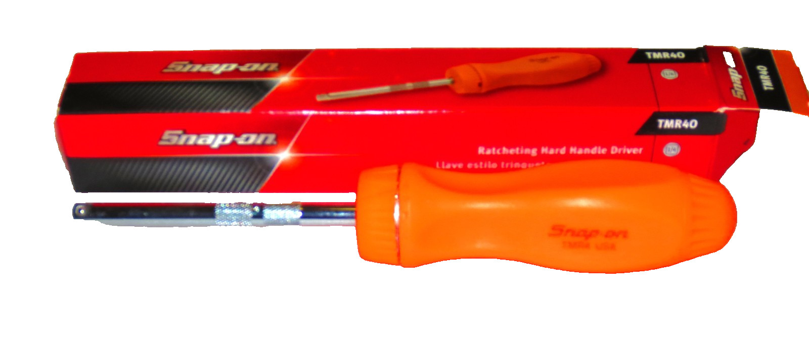 NEW Snap-on 1/4″ Drive Ratcheting Screwdriver ~ TMR4O *ORANGE HARD HANDLE* NIB!