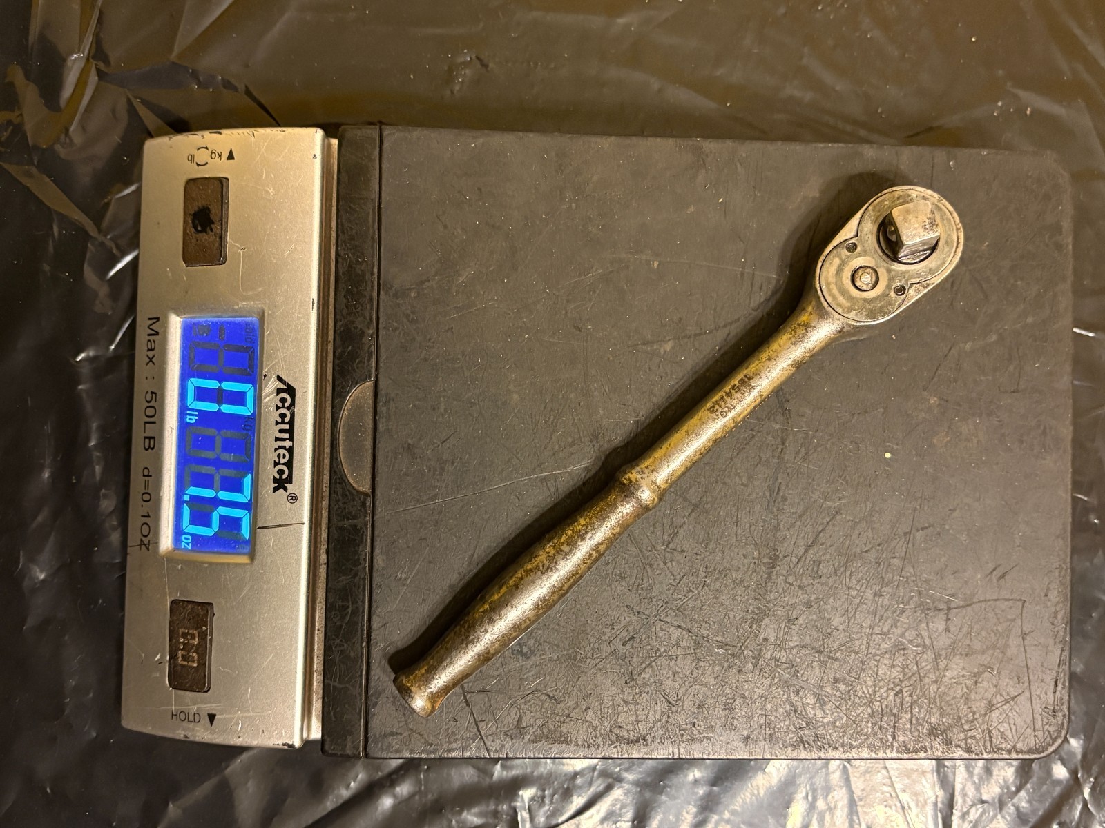 Vtg Snap-On Tools USA 3/8” Drive Ferret Ratchet F-70N w/oil port 1946(?) date