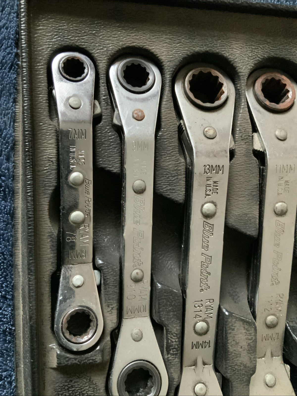 Blue Point 5pc 25 Degree Offset Ratcheting Wrench Set, Ryam….metric….