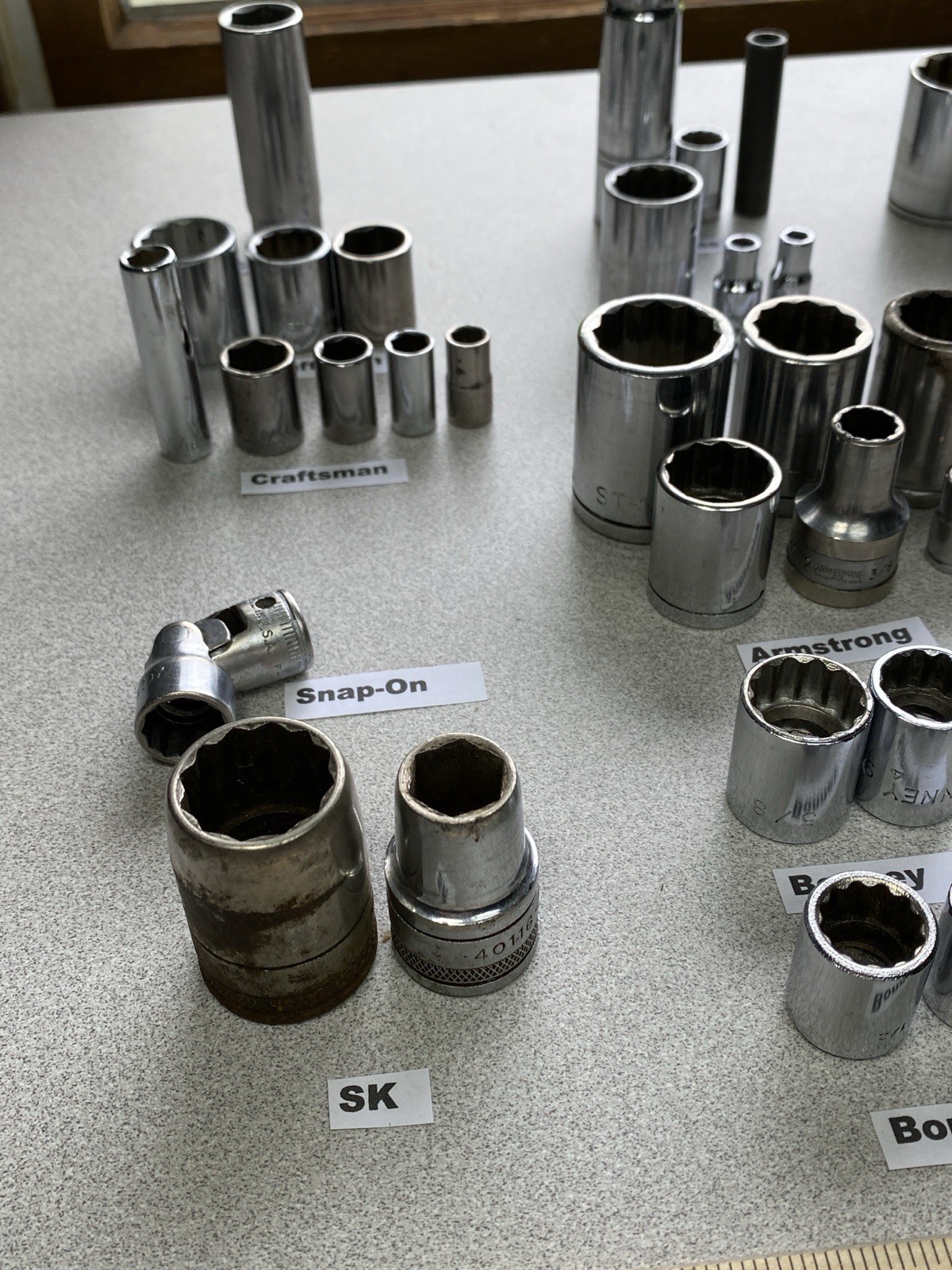 36 Pieces VTG Sockets Snap-on SK Proto Armstrong Williams Craftsman Extensions