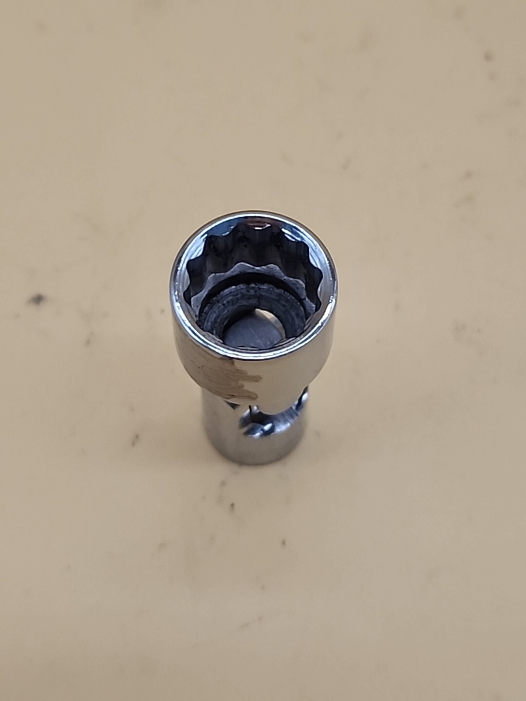 Snap-on Tools 1/4″ Drive 7/16″ SAE Chrome 12 POINT Swivel Socket TMU141 USA