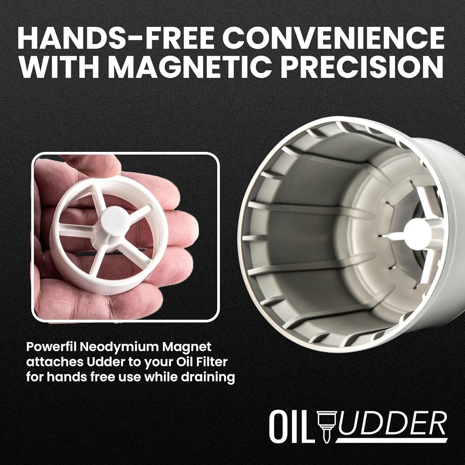Oil Change Funnel & Magnet Tool Fits Up To 2.75 Inch Oil Filters