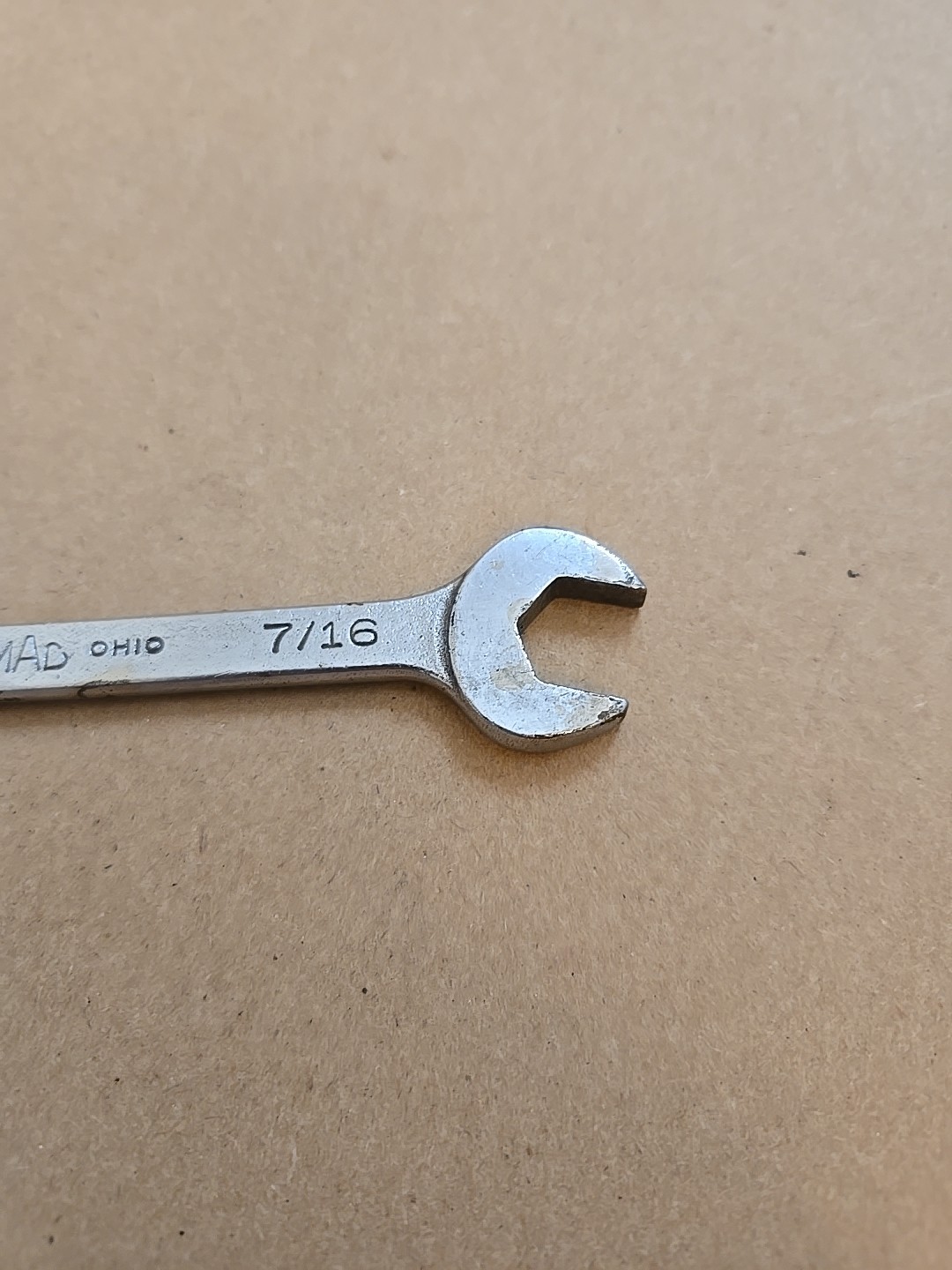 Mac Tools 7/16″ 6PT SAE Short Chrome Combination Wrench USA CH14