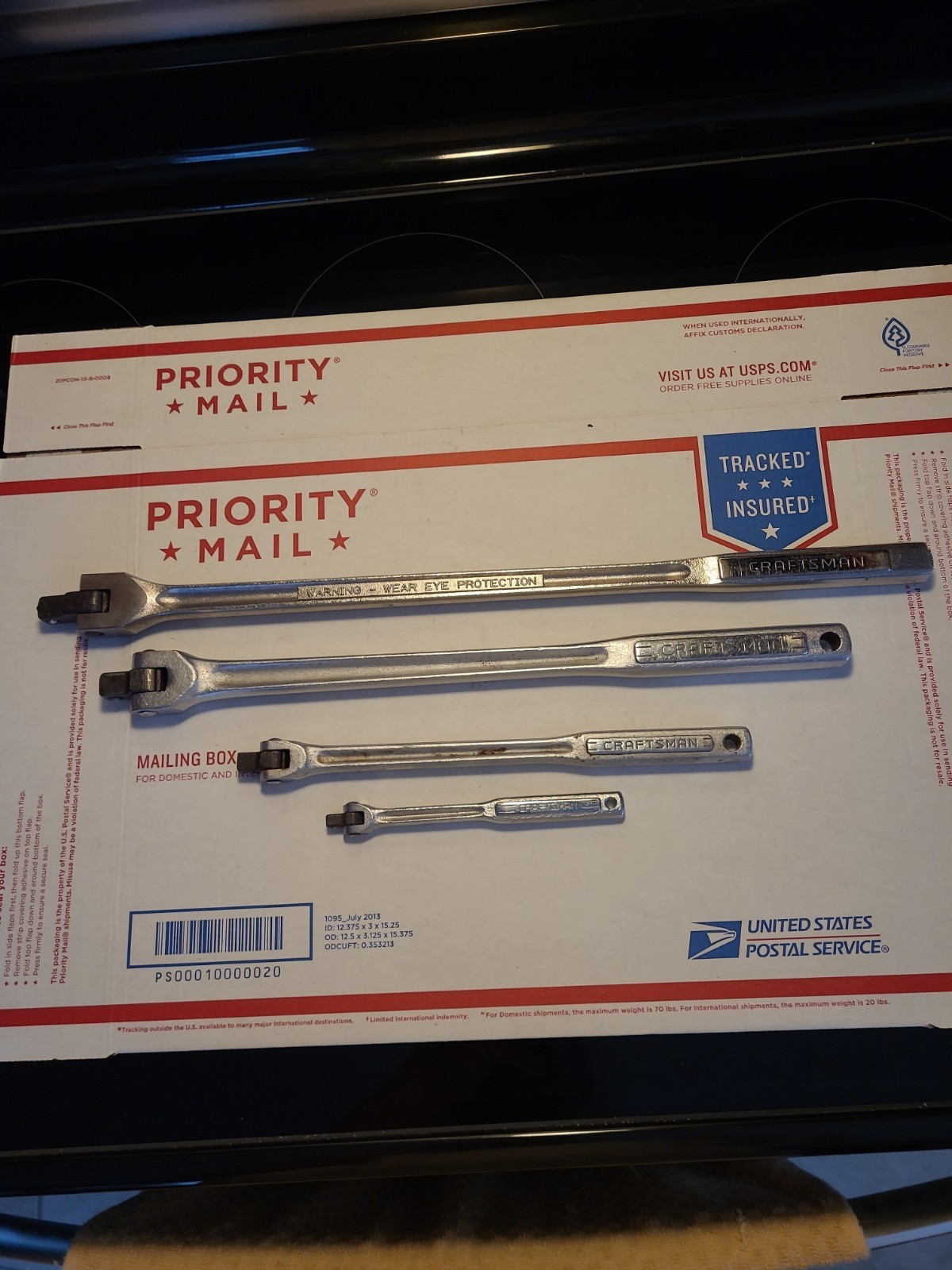 Craftsman USA 4-Piece Breaker Bar Set 1/4 + 3/8 + 1/2″ + 1/2″ long