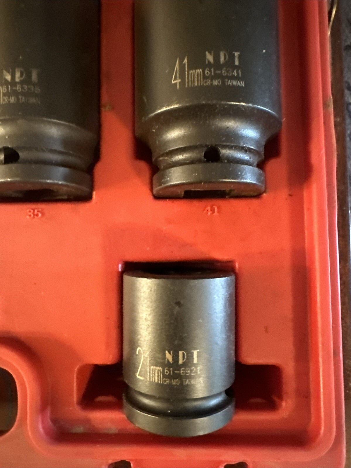 Napa Impact Socket Set 3/4” Drive Metric 7 Pieces 17 21 27 30 33 35 41