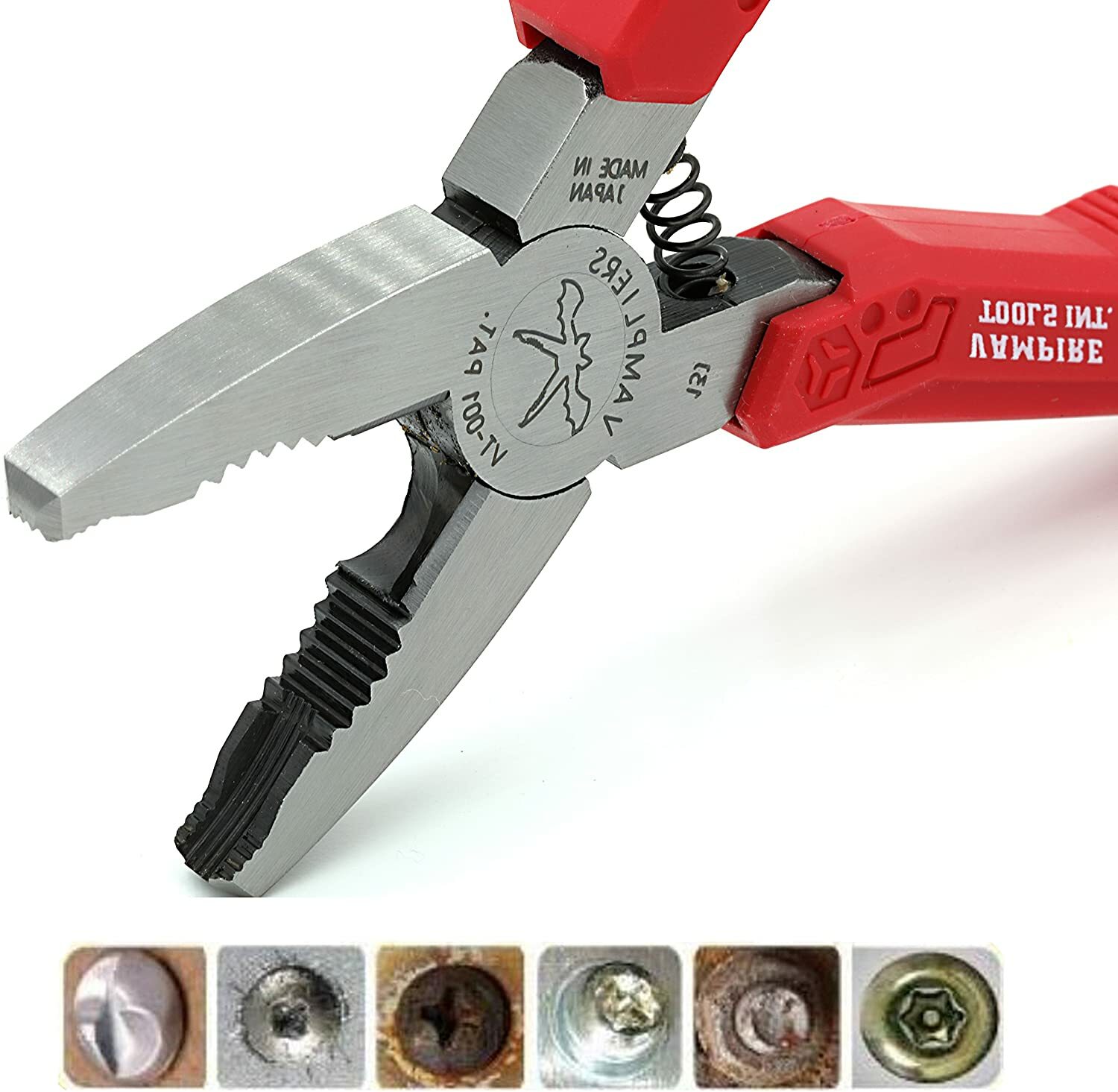 VAMPLIERS 6.25” Pro Lineman Screw Extraction Pliers Specialty Screw Extractions