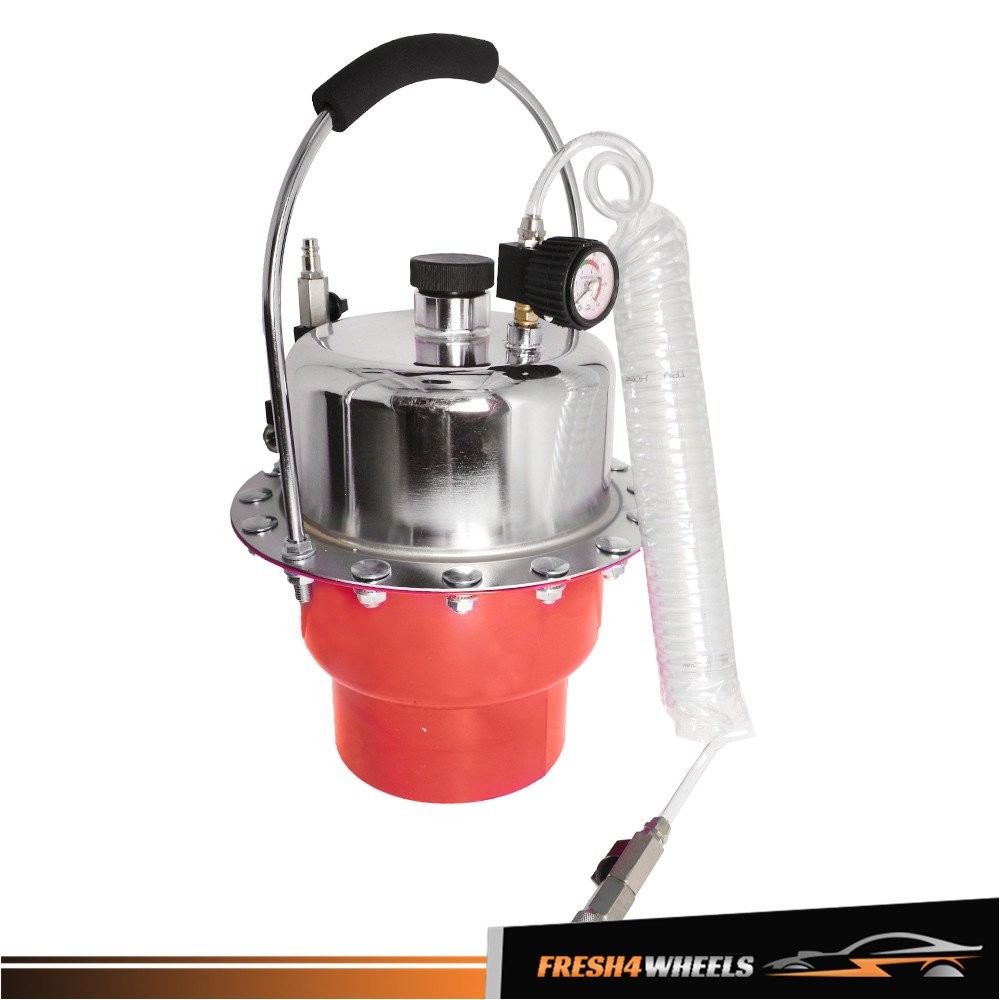 Portable Pneumatic Air Pressure Kit Brake & Clutch Bleeder Valve System Tool Set