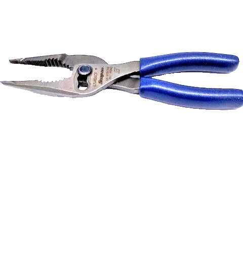 New Snap-on™ POWER BLUE 7″ Soft Grip Long Nose Slip Joint Pliers LN46ACF