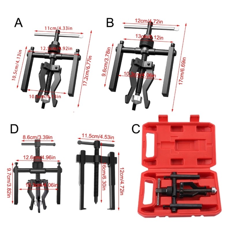 Heavy Duty Bearing Extractor Tool Adjustable Three Claw Design Alloy Steel Mecha