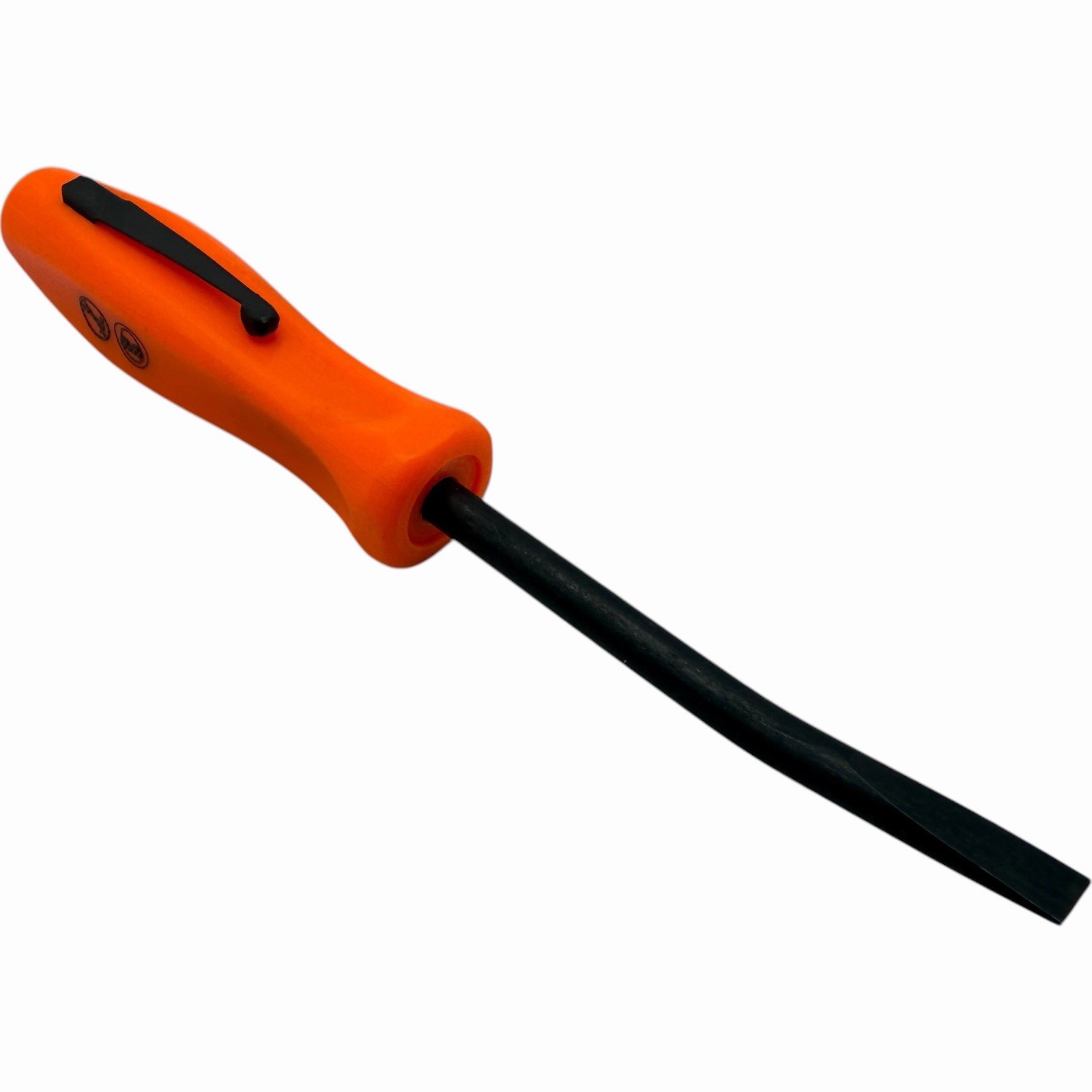 Snap On Tools Mini Magnetic Pocket Pry Bar Orange 5 inch Bent 45 Degree