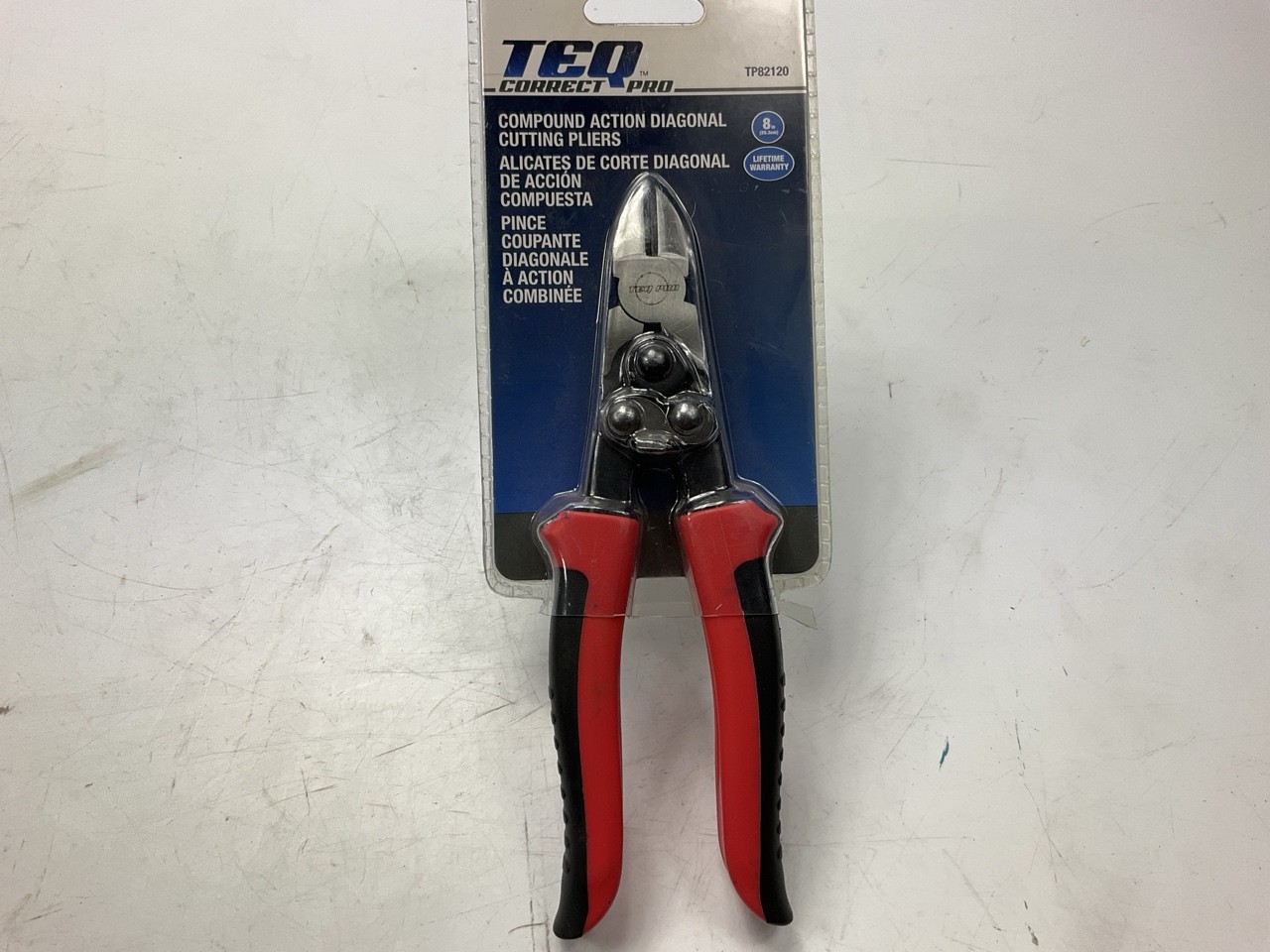 TEQ Correct TP82120 Professional 8″ Compound Action Diagonal Cutting Pliers RED