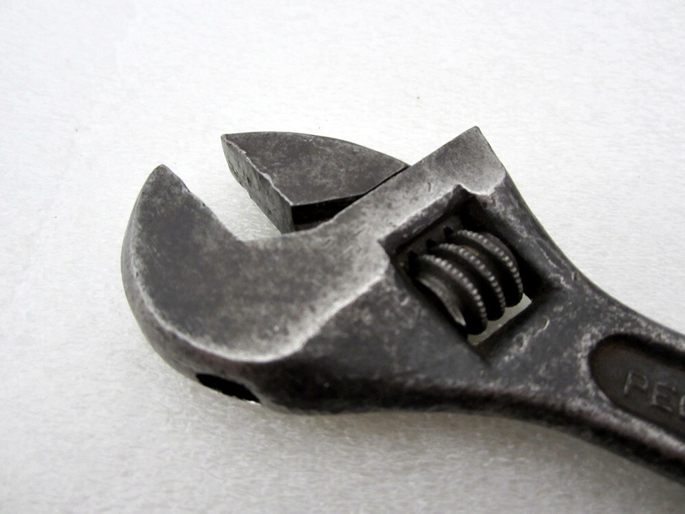 Vintage Peck Stow Wilcox 6″ Angle Adjustable Wrench PEXTO Made in USA