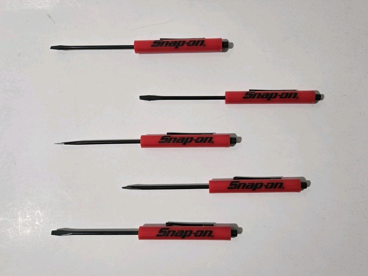 5 Snap on tools Special Edition pocket screwdrivers RED PROMO Blacked/Out + gift