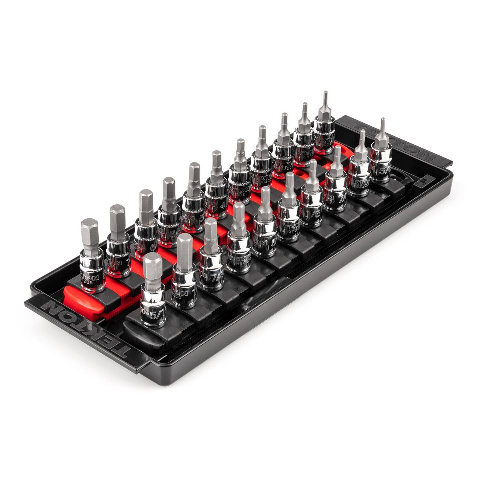 Tekton SHB90203 1/4″ Drive Hex Bit Socket Set, 21-Piece