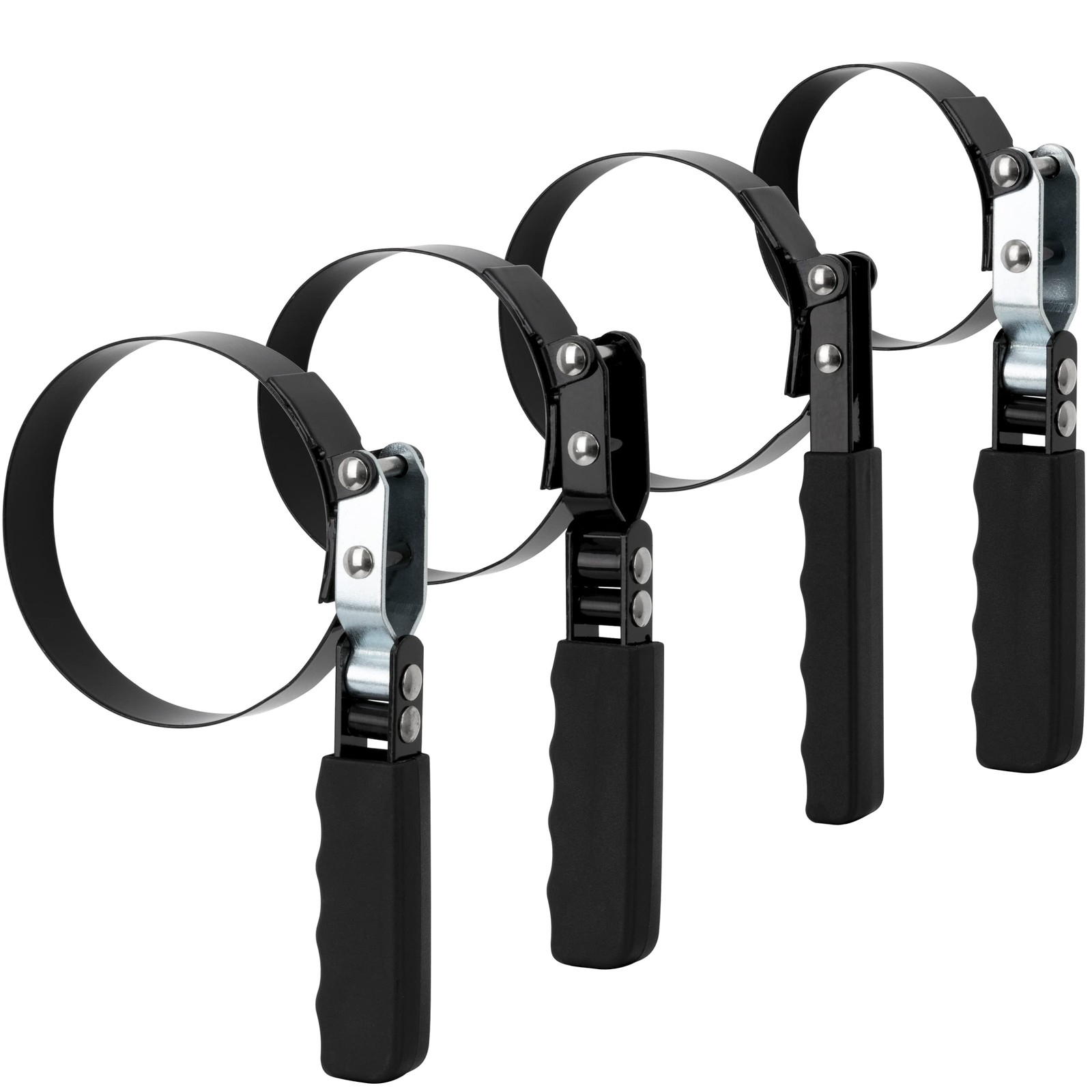 4 PCS Oil Filter Wrench Set Heavy Duty Swivel Remover Pliers 2.56-4.4 Inch