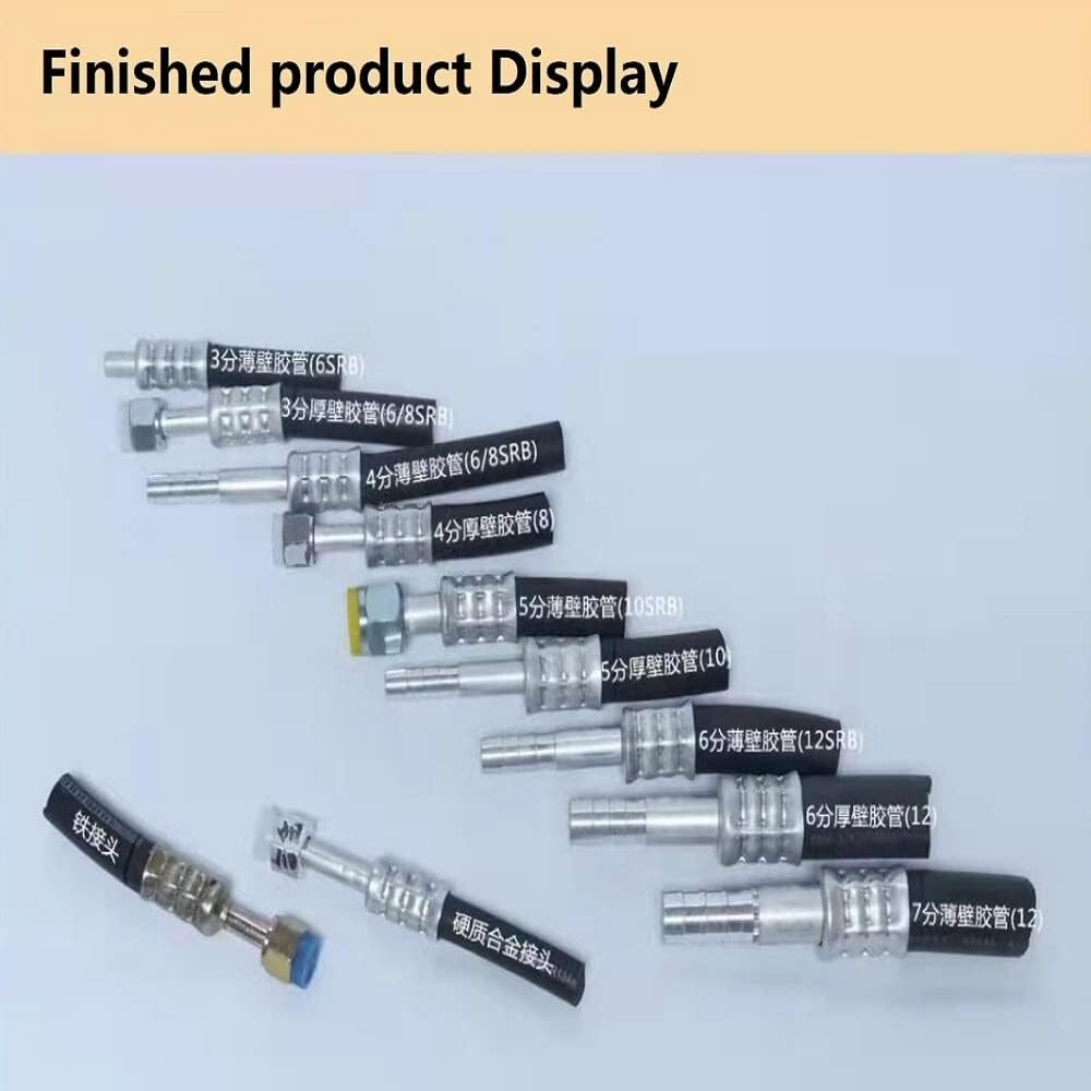 Ergonomic Hydraulic Hose Crimper Kit – Manual A/C Crimping Tool with Dies