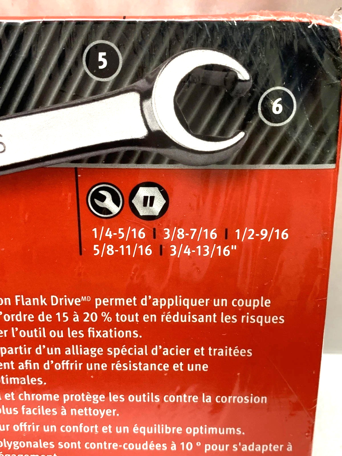 New Snap-on™ 3/8″ to 7/8″ 6-point flare nut tubing wrench RXFS1214B to RXFS2428B