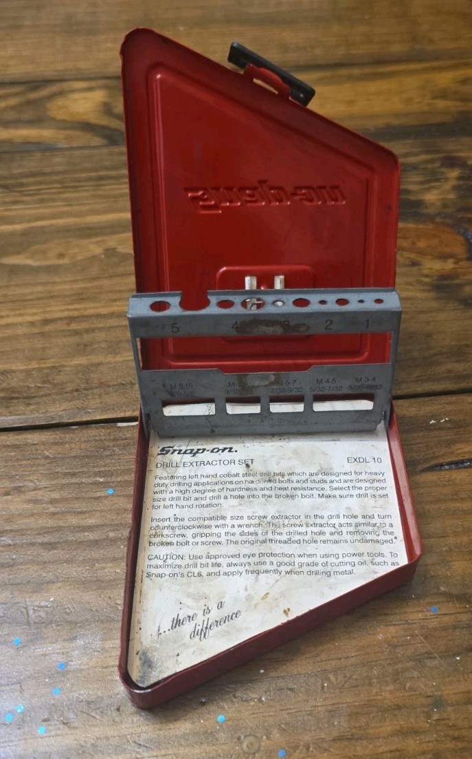 SNAP ON EXDL10 Left Hand Cobalt Drill &Extractor Case Only