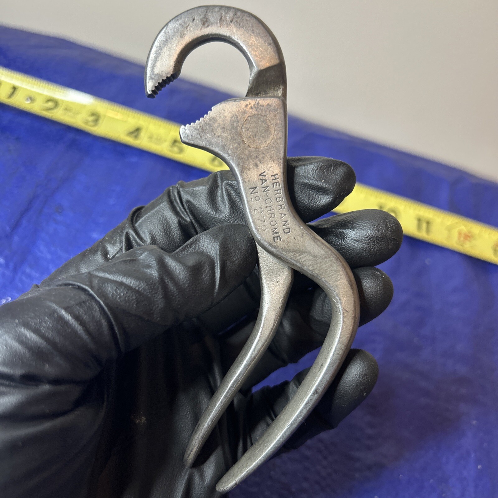 Antique Herbrand Van chrome No 272 Steeldraulic Brake Pliers 1930s? Free Ship!